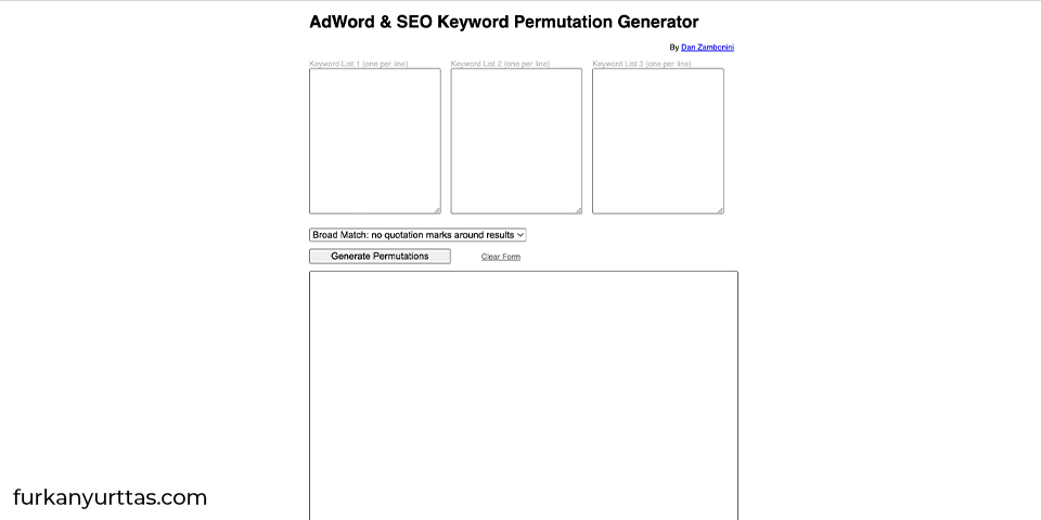 AdWord & SEO Keyword Permutation Generator