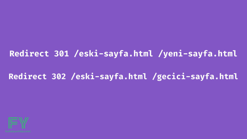 301 ve 302 Yönlendirmeleri Nasıl Yapılır ?