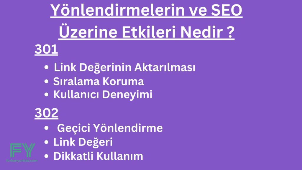 Yönlendirmelerin SEO Üzerine Etkileri Nedir ?