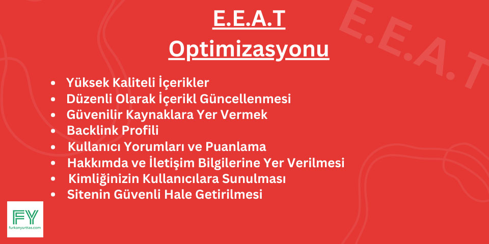 EEAT Optimizasyon Gereklilikleri Listesi